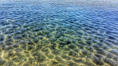 Full frame shot of rippled sea water