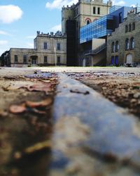 Surface level of building against sky