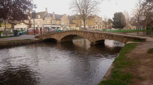 Bridge over river in city