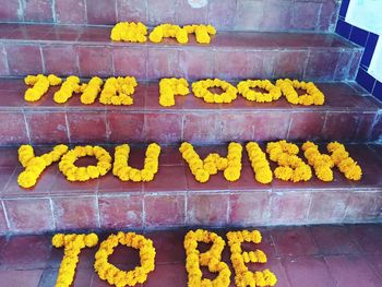 Close up of information sign