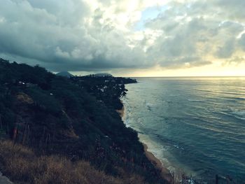 Scenic view of sea against sky