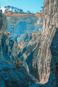 View of rock formations