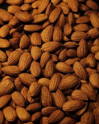 Full frame shot of almonds