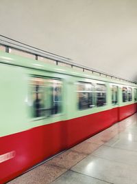 Train at railroad station platform