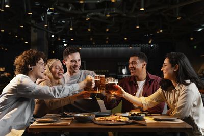 Group of people at restaurant