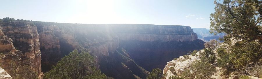 Panoramic view of rock formations against sky