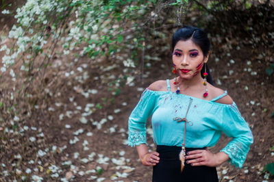 Portrait of young woman