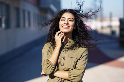 Beautiful young woman smiling