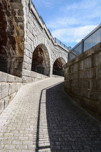  empty pathway at fort knox in maine 