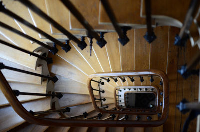 High angle view of stairs