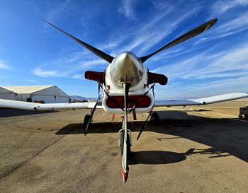 Airplane on airport runway