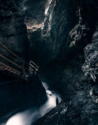 Scenic view of waterfall