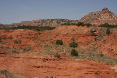 Scenic view of desert against sky