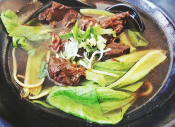 Close-up of soup in bowl