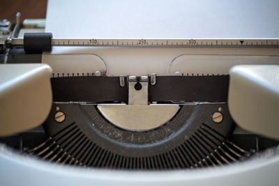 Close-up of typewriter