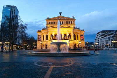 Fountain in town square