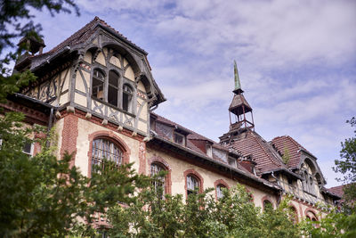 Low angle view of building against sky