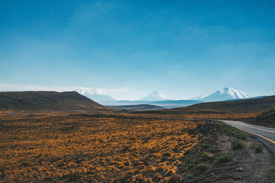 Scenic view of desert against sky