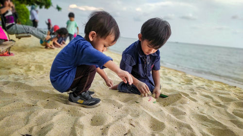 Children playing on beach