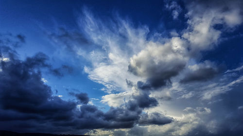Low angle view of clouds in sky