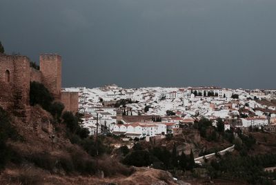 View of town against sky
