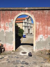 View of bridge against clear sky