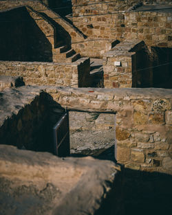 Stone wall of old building