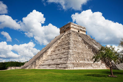 View of temple against cloudy sky