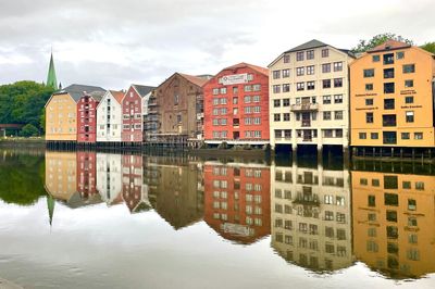 Reflection of buildings in water