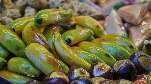 Close-up of vegetables for sale in market