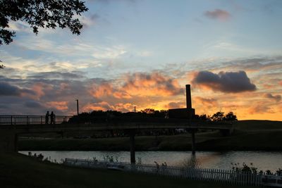 Scenic view of cloudy sky at sunset