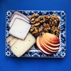 High angle view of breakfast on plate