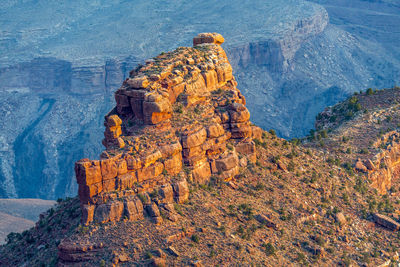 High angle view of rock formations