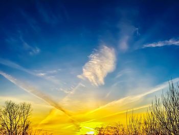 Scenic view of field against sky at sunset