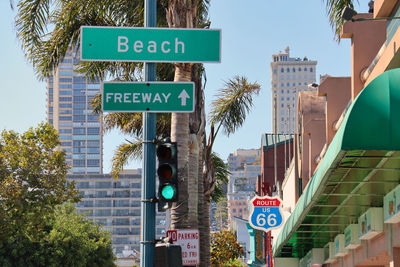 Information sign on road in city