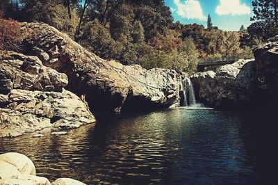 Scenic view of river against sky