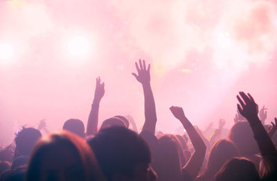 Group of people at music concert