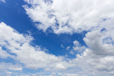 Low angle view of clouds in sky