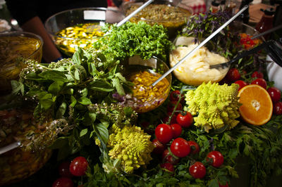 Close-up of fruits and vegetables