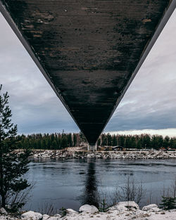 Bridge over river against sky