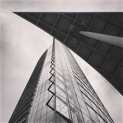 Low angle view of modern building against sky