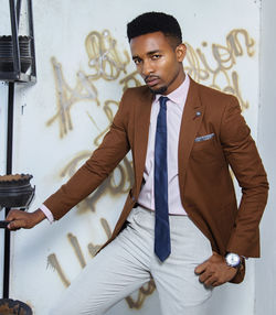 Young man looking away