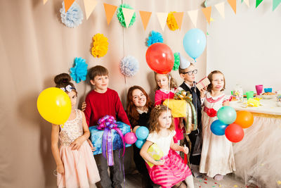 Kids at birthday party