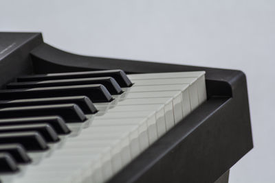 Close-up of piano keys