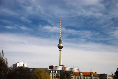 The fernsehturm television tower on alexandraplatz, berlin