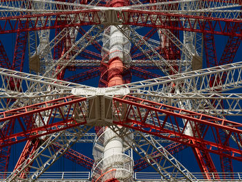 Low angle view of crane at construction site