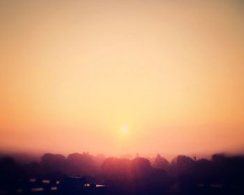 Scenic view of landscape at sunset