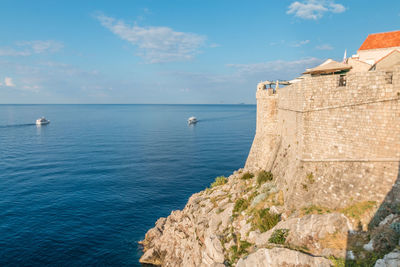 View of blue sea against sky