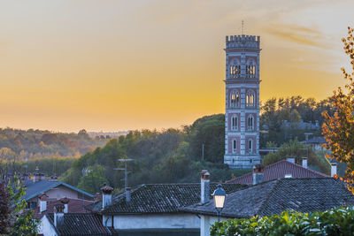 Autumn colors cover the cassacco castle. friuli. italy