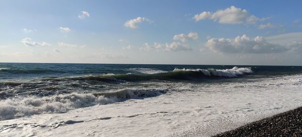 Scenic view of sea against sky